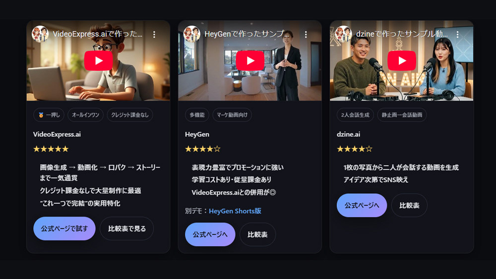 口パク動画AIツール一覧